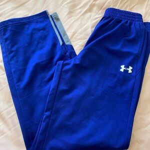 Under Armour Boys Royal Blue Jogger Track Pants with White Logo